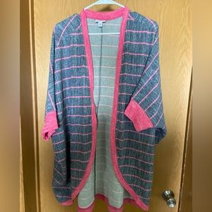 Tracy Cocoon Cardigan sz XL. Grey and Pink. So soft!!!! Plus Size